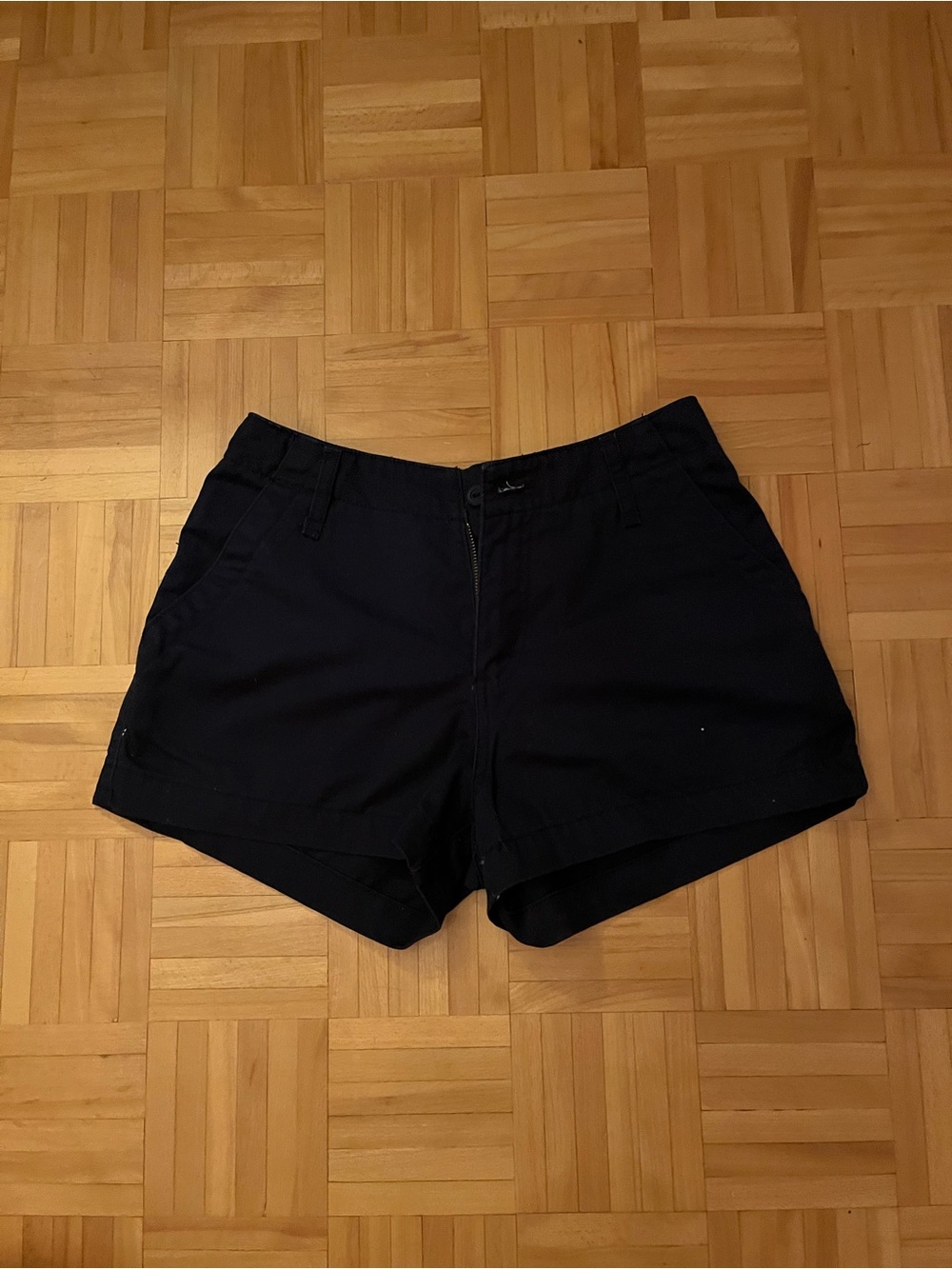GUESS Vintage Classic Navy Blue Women's High Waisted Mini Shorts